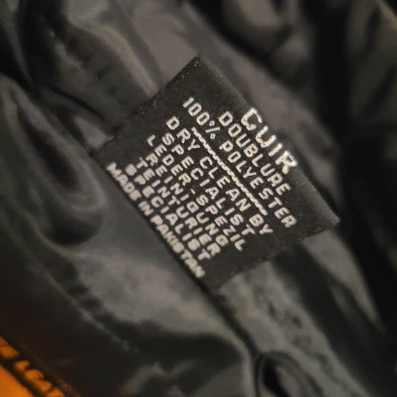 Black Leather Jacket with Star Design - Picture 8 of 12